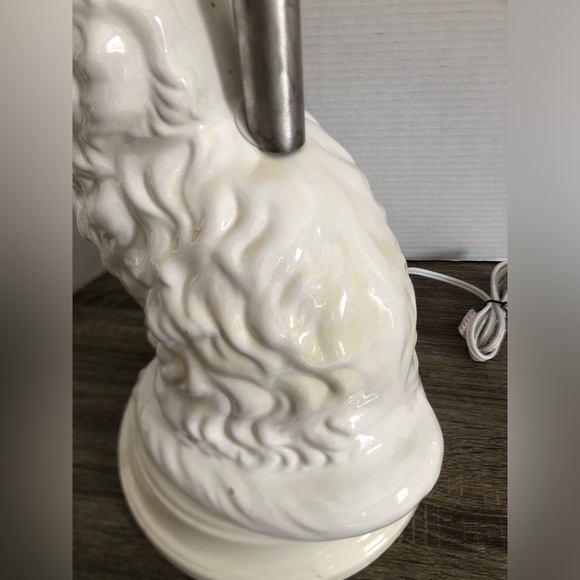 80s Ceramic Cat Table Lamp - Picture 8 of 16